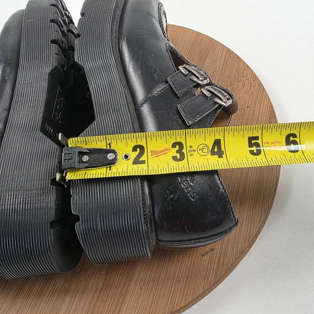 Vintage Dr. Martens 8305 Mary Jane Shoes Womens Sz 7 Black Platform Double Strap